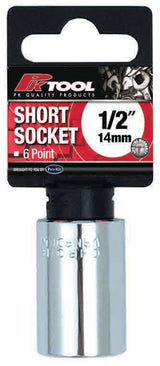 14mm 6PT 1/2” Drive Metric CR-V Regular Socket - PKTool