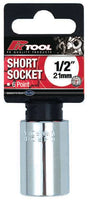 21mm 6PT 1/2” Drive Metric CR-V Regular Socket - PKTool