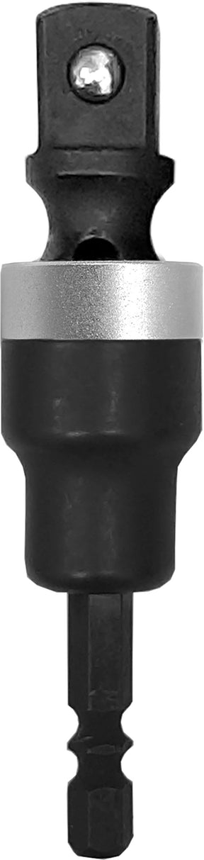 Socket/Drill Adaptor Set Impact, 1/2” Dr, 1/4" Hex DR, 30deg Tilt, 70mm & Torque Ring - PKTool