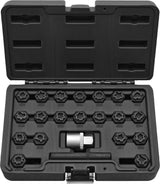 22pc VAG Pattern Style Anti-Theft Locking Wheel Nut Sockets Set - PKTool | Universal Auto Spares