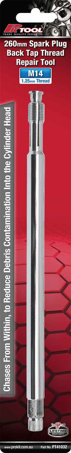 260mm Spark Plug Back Tap M14 1.25mm Thread Repair Tool - PKTool