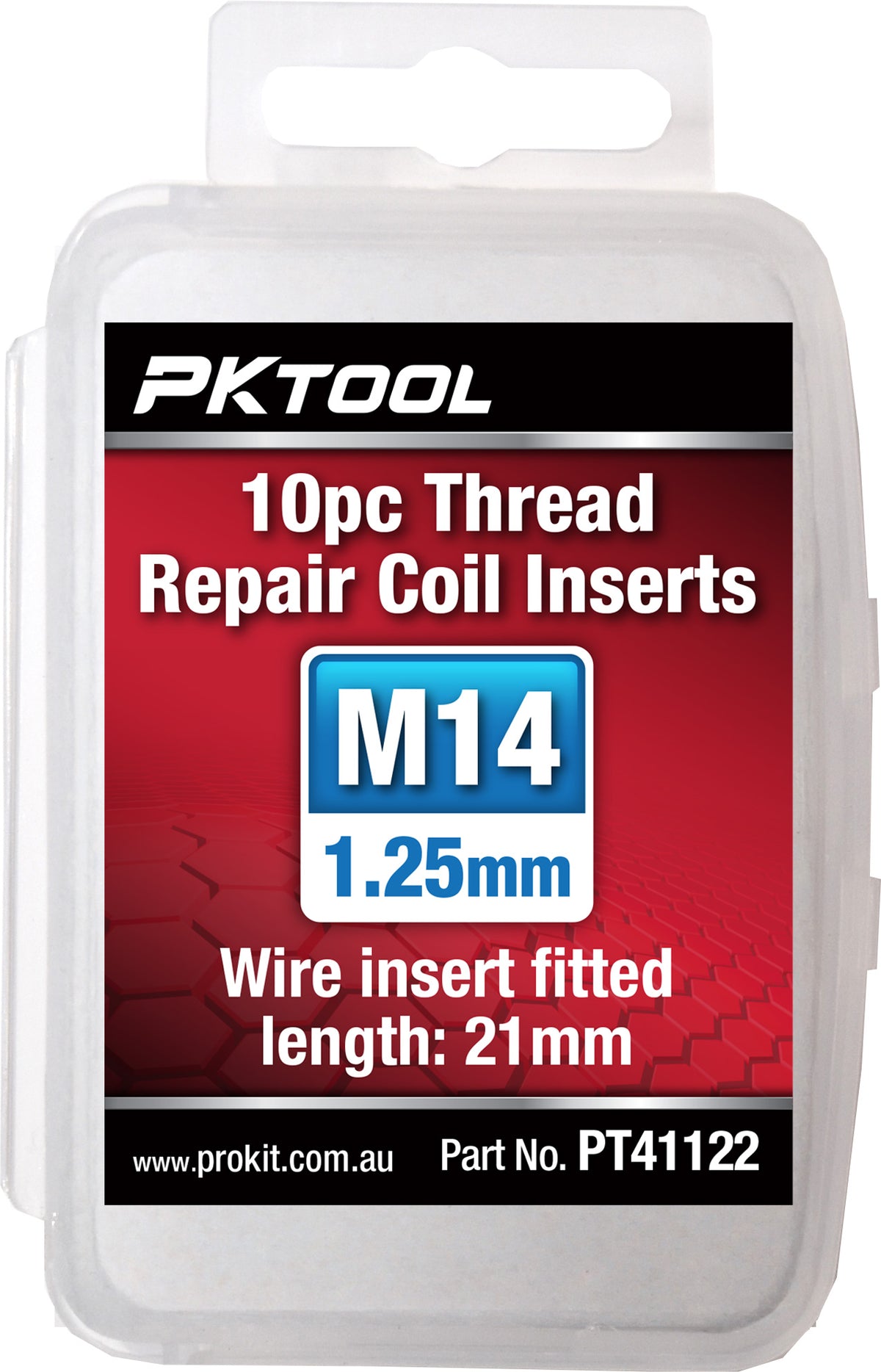 10pc M14 1.25mm Thread Repair Coil Inserts - PKTool