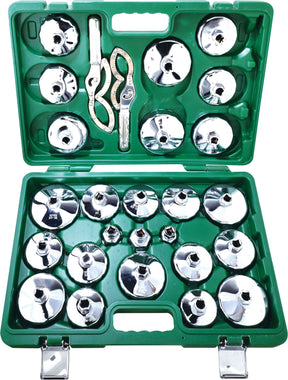 Oil Filter Removal Kit 27pc Cup Style Kit with Two Gripper Oil Wrenches - ProKit