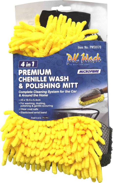 Premium Chenille Wash & Polishing Mitt - PK Wash