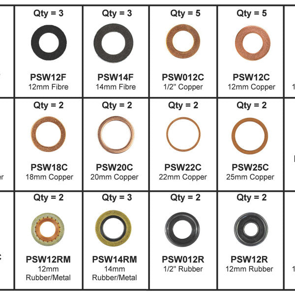 Sump Plug Washer Kit SUMP PLUG WASHER KIT VARIOUS PWK5 - PREMIER