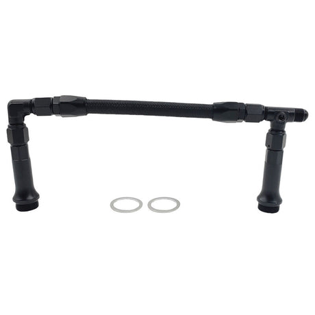 1 x Carburettor Inlet Rail Kit -6AN Black Finish Fit For Holley Dual Fuel Line - Machter