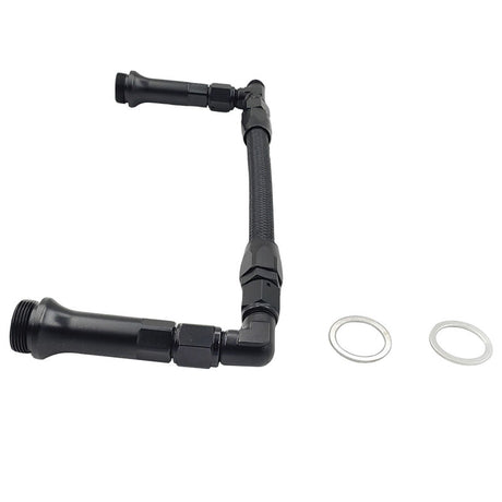1 x Carburettor Inlet Rail Kit -6AN Black Finish Fit For Holley Dual Fuel Line - Machter