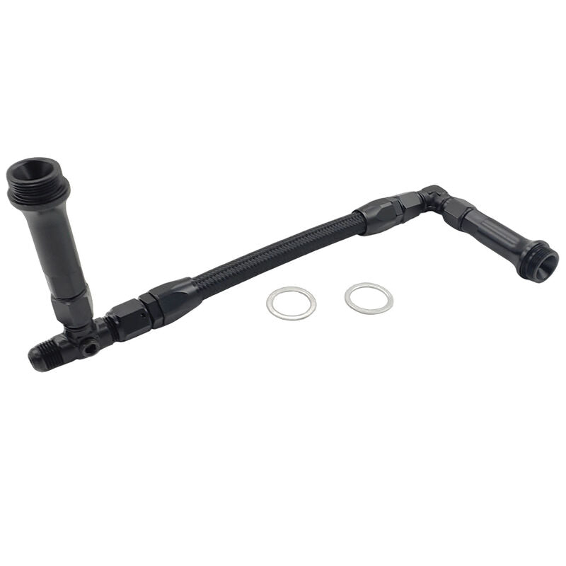 1 x Carburettor Inlet Rail Kit -6AN Black Finish Fit For Holley Dual Fuel Line - Machter