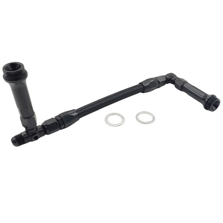 1 x Carburettor Inlet Rail Kit -6AN Black Finish Fit For Holley Dual Fuel Line - Machter