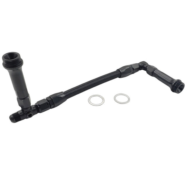 1 x Carburettor Inlet Rail Kit -6AN Black Finish Fit For Holley Dual Fuel Line - Machter