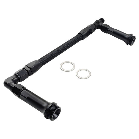 1 x Carburettor Inlet Rail Kit -6AN Black Finish Fit For Holley Dual Fuel Line - Machter
