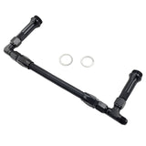 1 x Carburettor Inlet Rail Kit -6AN Black Finish Fit For Holley Dual Fuel Line - Machter