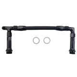 1 x Carburettor Inlet Rail Kit -6AN Black Finish Fit For Holley Dual Fuel Line - Machter