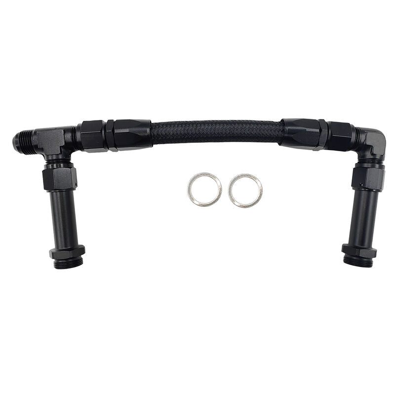 1 x Carburettor Fuel Inlet Rail Kit -8AN 241mm Fit For Holley Dual Fuel Line 4150 - Machter