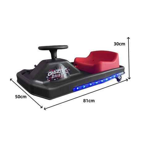 36V Electric Drift Kart For Kids & Teens Brushless Motor LED 3 Speeds Cart - Machter