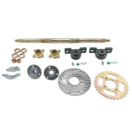 610mm Rear Axle Kit Hub Sprocket Fit For DIY Rebuild Go Kart ATV Quad & Drift Trikes - Machter