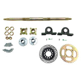 610mm Rear Axle Kit Hub Sprocket Fit For DIY Rebuild Go Kart ATV Quad & Drift Trikes RAK-ATV002 - Machter