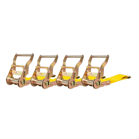Wheel Chock Tie Down Kit Trailer Tire Straps System For ATV UTV Lawn Mower - Machter