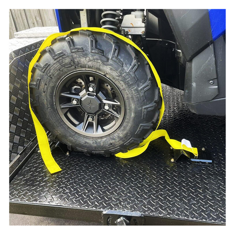 Wheel Chock Tie Down Kit Trailer Tire Straps System For ATV UTV Lawn Mower - Machter