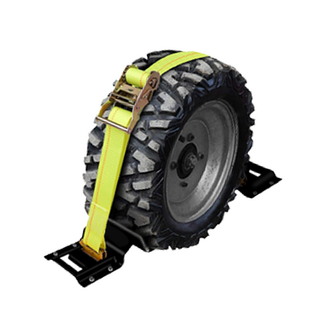 Wheel Chock Tie Down Kit Trailer Tire Straps System For ATV UTV Lawn Mower - Machter