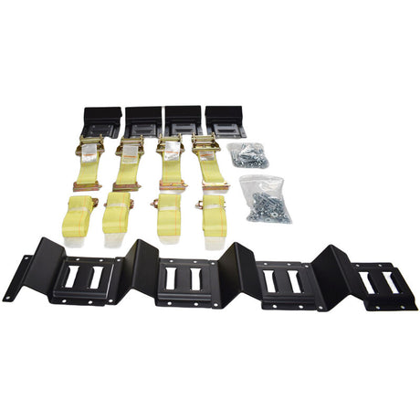 Wheel Chock Tie Down Kit Trailer Tire Straps System For ATV UTV Lawn Mower - Machter