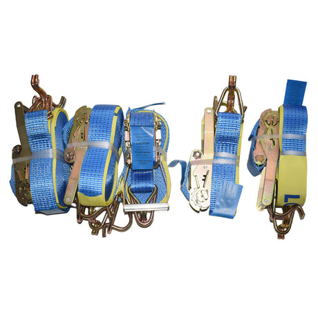 5 Pieces Ratchet Tie Down Straps 50mm x 9m LC2500kg Cambuckle Alternative - Machter