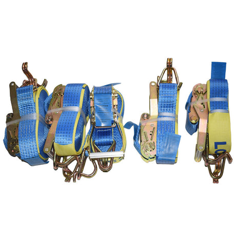 5 Pieces Ratchet Tie Down Straps 50mm x 9m LC2500kg Cambuckle Alternative - Machter
