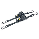 2 Pcs Automatic Retractable Ratchet Straps Polyester 680kg 3.3m*2.5cm RAT-003-2PCS - Machter