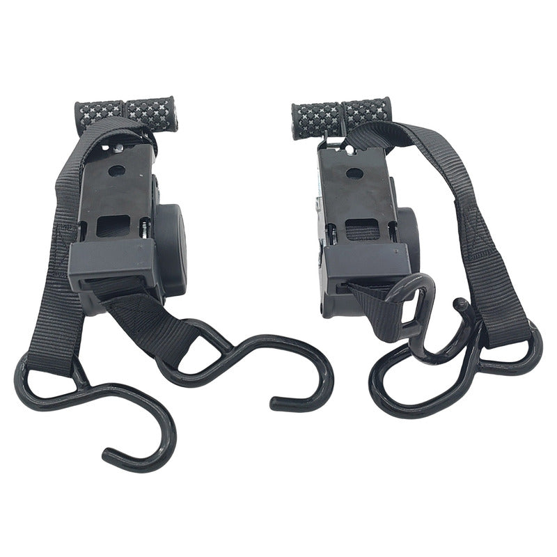 2 Pcs Automatic Retractable Ratchet Straps Polyester 680kg 3.3m*2.5cm RAT-003-2PCS - Machter
