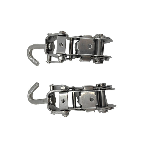 2 Pieces Polyester Ratchet Tie Down Straps 1.5m x 25mm Fit For Most Boat/Trailer - Machter