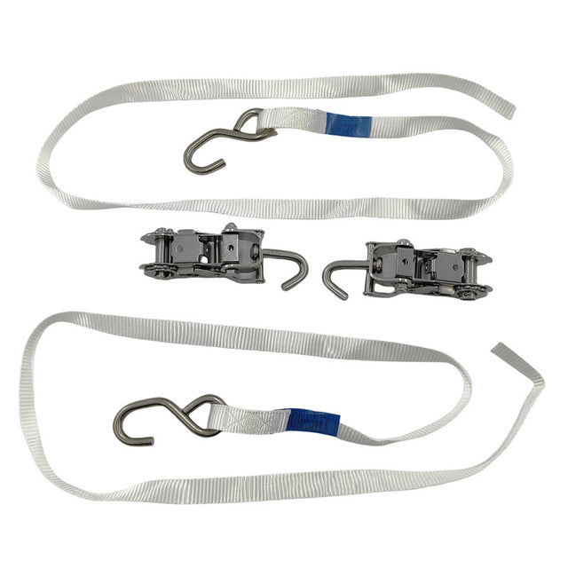 2 Pcs Polyester Ratchet Tie Down Straps 1.5m x 25mm Fit For Most Boat/Trailer RAT-004-2PCS - Machter