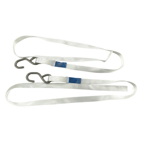 2 Pieces Polyester Ratchet Tie Down Straps 1.5m x 25mm Fit For Most Boat/Trailer - Machter