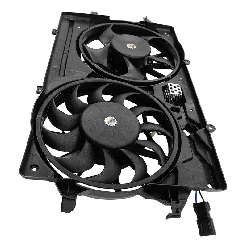 Radiator Thermo Cooling Fan Assembly Dual With 2 Plugs Fit For Ford Focus LR 2002-2005 RCF-FD003 - Machter