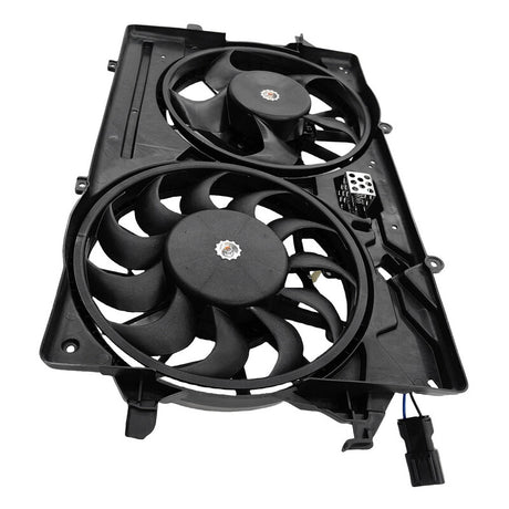 Radiator Thermo Cooling Fan Assembly Dual With 2 Plugs Fit For Ford Focus LR 2002-2005 - Machter
