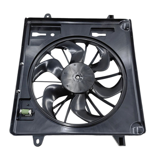 Radiator Fan With Resistor Fit For Jeep Wrangler JK 3.8L 2.8L 03/2007-2018 RCF-JP002 - Machter