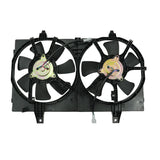 AC + Radiator Thermo Cooling Fan Assembly With Motors Fit For Nissan Maxima A33 All Model Variants 09/1999-09/2003 RCF-NS010 - Machter