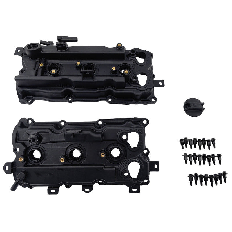 2 Pcs Valve Cover With Gasket & Cap Fit For Nissan Altima Pathfinder Maxima Murano Infiniti JX QX60 VQ35HR 13264-9N00A 13264-9N00B RCM-NS013 - Machter