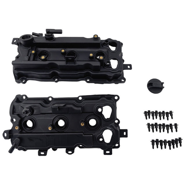 2 Pcs Valve Cover With Gasket & Cap Fit For Nissan Altima Pathfinder Maxima Murano Infiniti JX QX60 VQ35HR 13264-9N00A 13264-9N00B RCM-NS013 - Machter