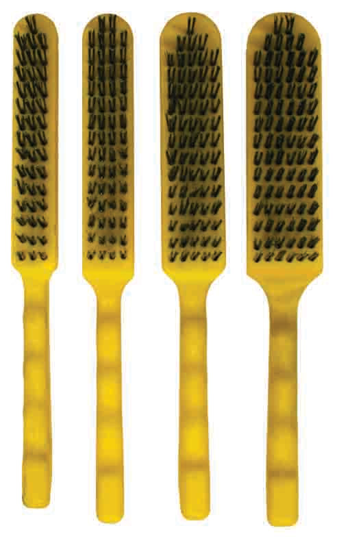 4 Piece 27cm (101/2”) Steel, Nylon & Brass Wire Brush Set - PKTool