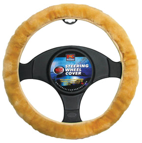 Steering Wheel Cover 38cm Sheep Skin Beige - PC Procovers