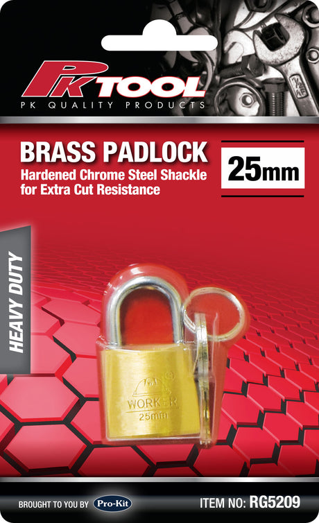 25mm Brass Padlock Corrosion Resistant - PKTool