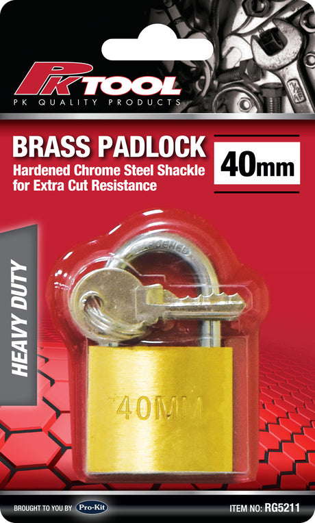 40mm Brass Padlock Corrosion Resistant - PKTool