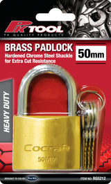 50mm Brass Padlock Corrosion Resistant - PKTool