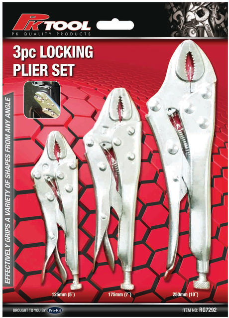 3 Pieces Locking Plier Set - PKTool