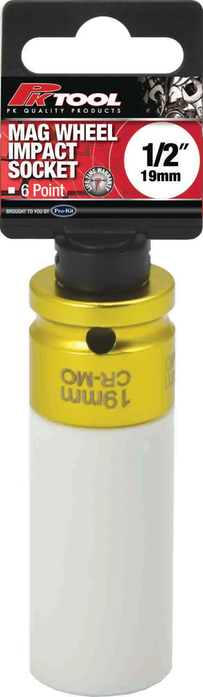 19mm 1/2” Drive Mag Wheel CR-V Metric Deep Impact Socket - PKTool