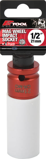 21mm 1/2” Drive Mag Wheel CR-V Metric Deep Impact Socket - PKTool