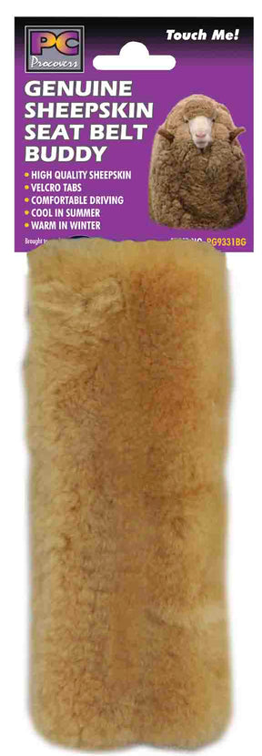 Seat Belt Buddies Beige Sheep Skin - PC Procovers