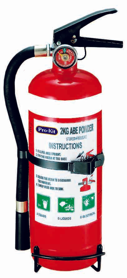 Fire Extinguisher - 2 Kilograms Abr Dry Powder - Pro-Kit