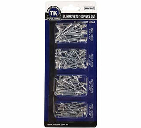 Rivet Set 100 Piece Assorted Sizes - Tool King