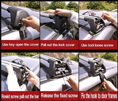 Aluminum Alloy Roof Rack Cross Bar Fit For Toyota HiLux RZN149R Corolla ZZE122R For Honda Jazz - Machter